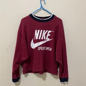 Nike Burgundy and Black Crewneck
